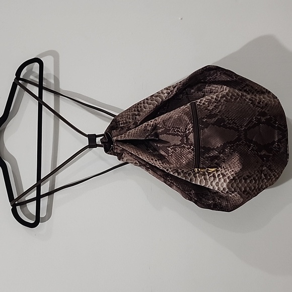 Moschino Snakeskin Print Drawstring Backpack - Picture 2 of 15